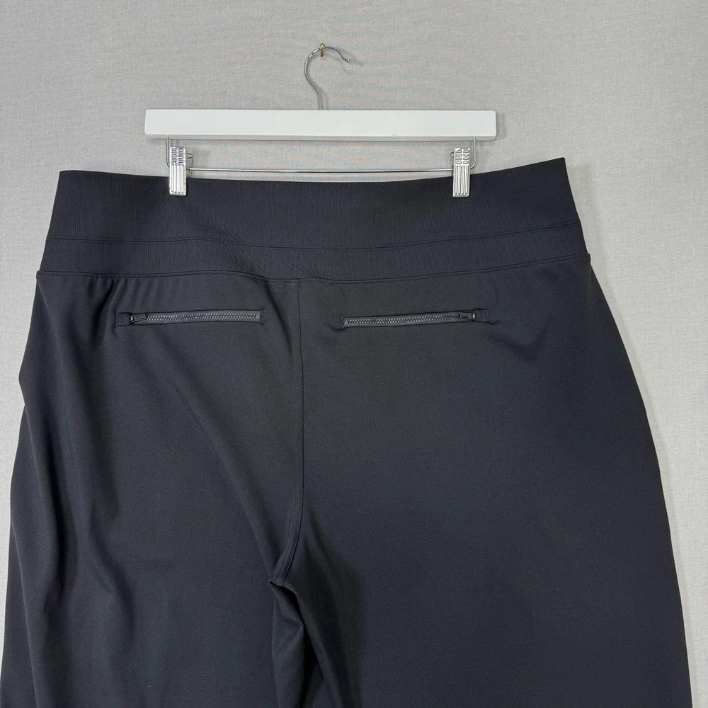 Athleta Venice High Rise Wide Leg Pants Womens 2X Black Yoga Trouser Athleisure